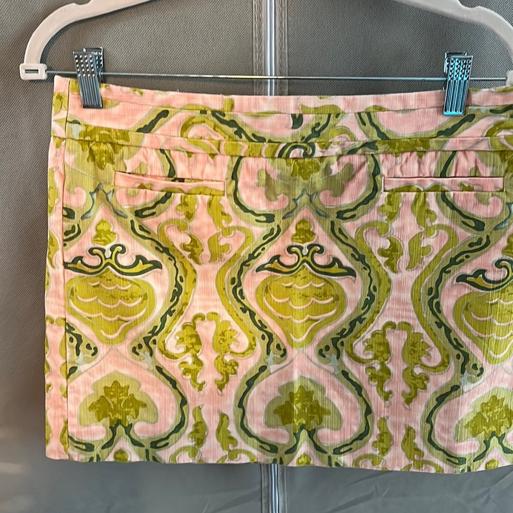 J. Crew Pink, Green, White Modern Design, Size 8, Lined